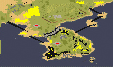 Korean Tension (2) (DarkBlizzard) - Red Alert 2 Map Preview Image