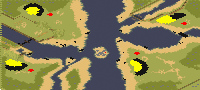 Beach Assualt (2-4) - Red Alert 2 Map Preview Image