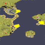 Coasta de Beligro (2-4) - Red Alert 2 Map Preview Image