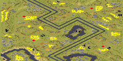 Midnight Run (2-4) - Red Alert 2 Map Preview Image