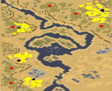 Flood Plains (2-6) - Red Alert 2 Map Preview Image