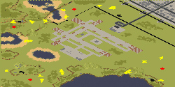 Rolling Hills Air Force Base (2-4) - Red Alert 2 Map Preview Image